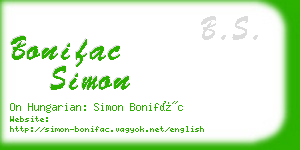 bonifac simon business card
